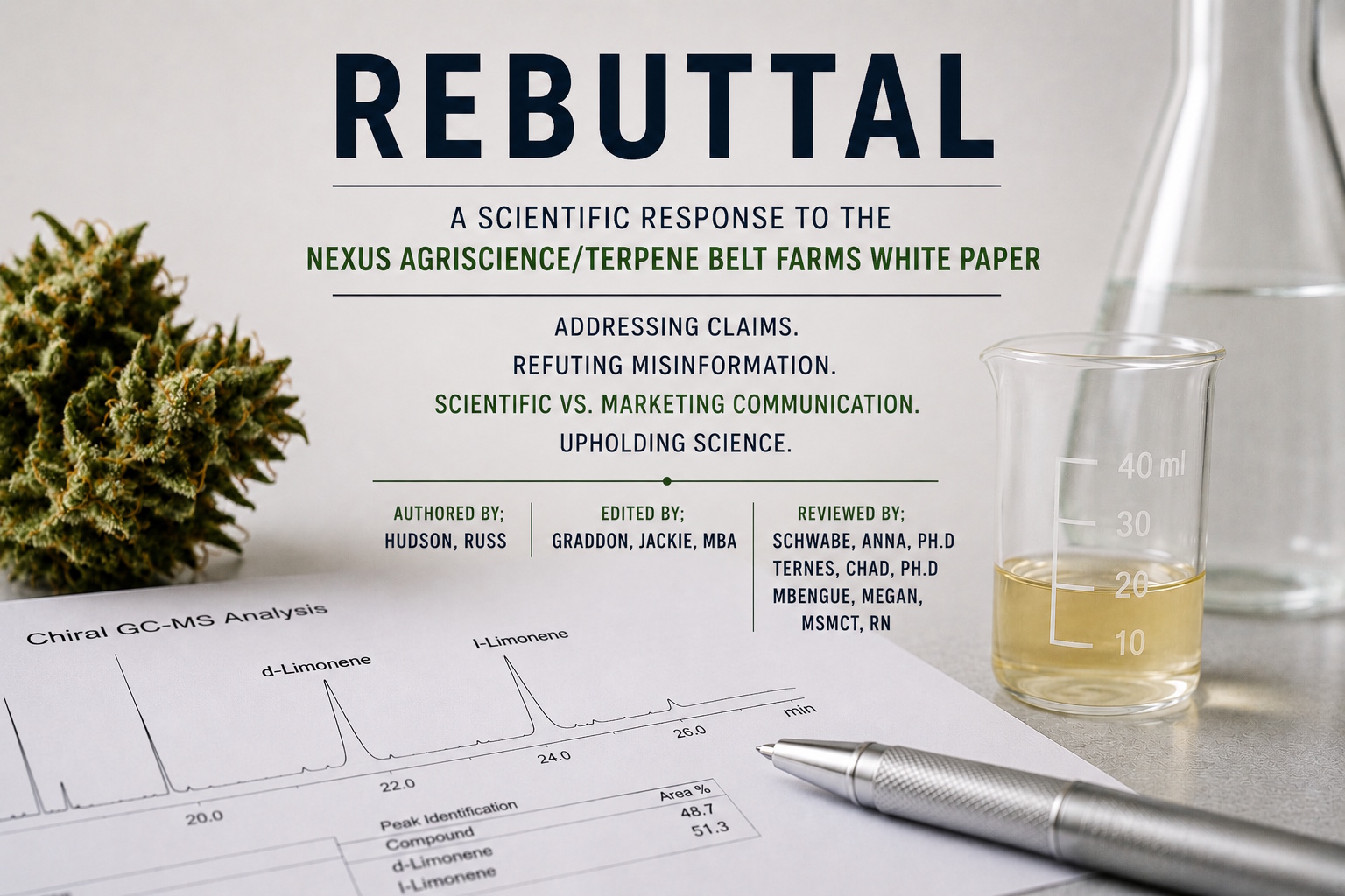 Technical Rebuttal to “Are Cannabis-Derived Terpenes Actually Different from Botanical Terpenes?” (Terpene Belt Farms / Nexus Agriscience White Paper )